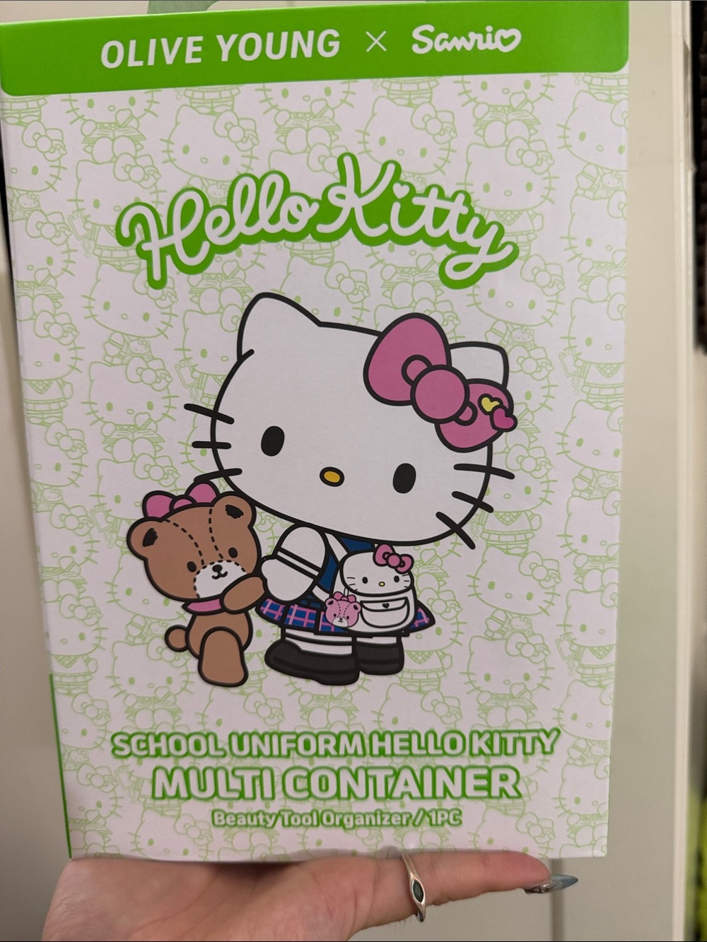 NWT Collectable Hello Kitty x Olive Young Bin Container